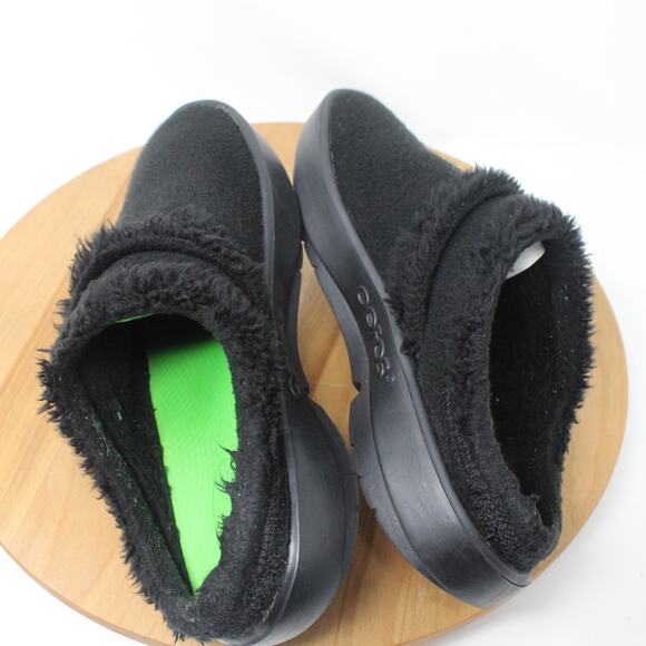 OOFOS Shoes Womens 9 OOcoozie Mule Slip On Clog Black Slippers Recovery Casual - Picture 5 of 9